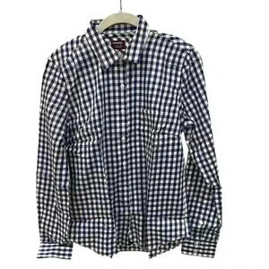 UNTUCKit Women's Blue Gingham Button-Down Shirt - Size 8 - NWT
